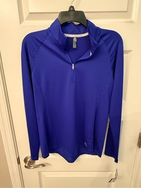 Adidas Golf Women's Cobalt Blue Long-Sleeve 1/4 Zip Pullover